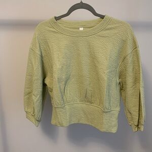 Lululemon Textured Dew/Lime Green Crewneck Pullover